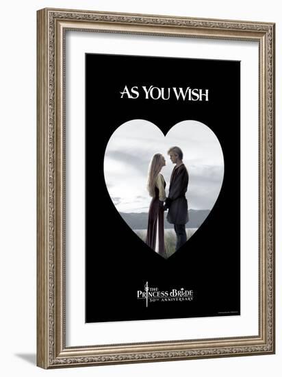 The Princess Bride - As You Wish Heart-null-Framed Premium Giclee Print