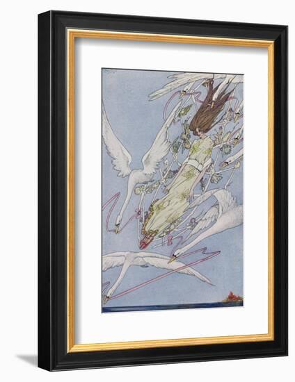 The Princess Carried by the Swans-Harry Clarke-Framed Photographic Print