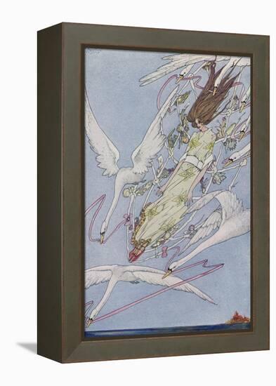 The Princess Carried by the Swans-Harry Clarke-Framed Premier Image Canvas