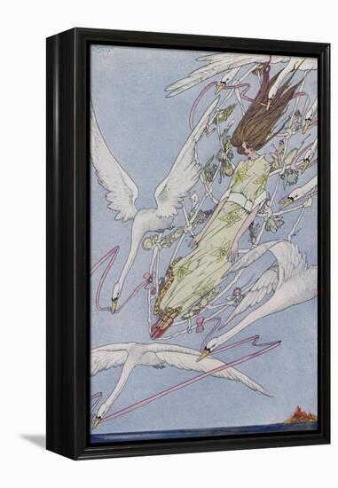 The Princess Carried by the Swans-Harry Clarke-Framed Premier Image Canvas