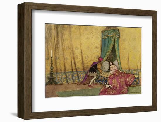 The Princess is Woken by the Prince's Kiss-Warwick Goble-Framed Photographic Print