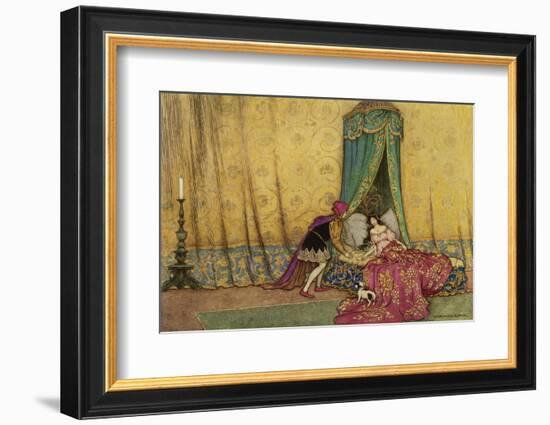 The Princess is Woken by the Prince's Kiss-Warwick Goble-Framed Photographic Print