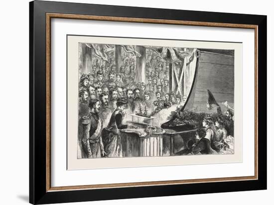 The Princess Louise at Portsmouth, Christening of the Inflexible, 1876, Uk-null-Framed Giclee Print