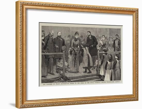 The Princess of Wales Distributing Prizes to the Girls of the Royal Patriotic Asylum-null-Framed Giclee Print