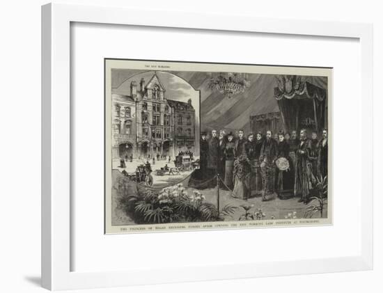 The Princess of Wales Receiving Purses after Opening the New Working Lad's Institute at Whitechapel-null-Framed Giclee Print