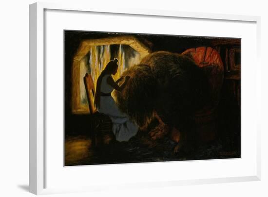 The Princess Picking Lice from the Troll-Theodor Kittelsen-Framed Giclee Print