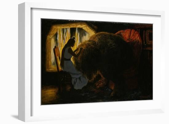 The Princess Picking Lice from the Troll-Theodor Kittelsen-Framed Giclee Print