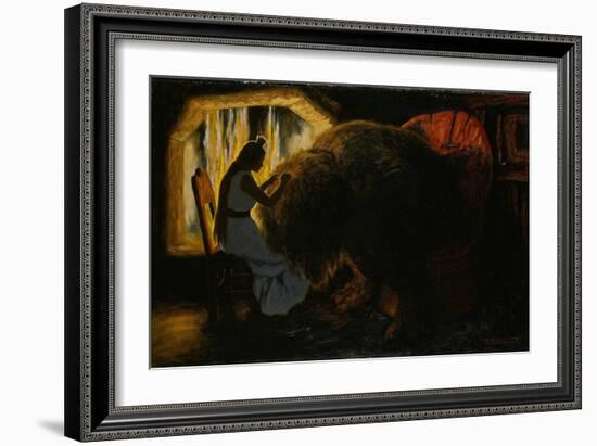 The Princess Picking Lice from the Troll-Theodor Kittelsen-Framed Giclee Print