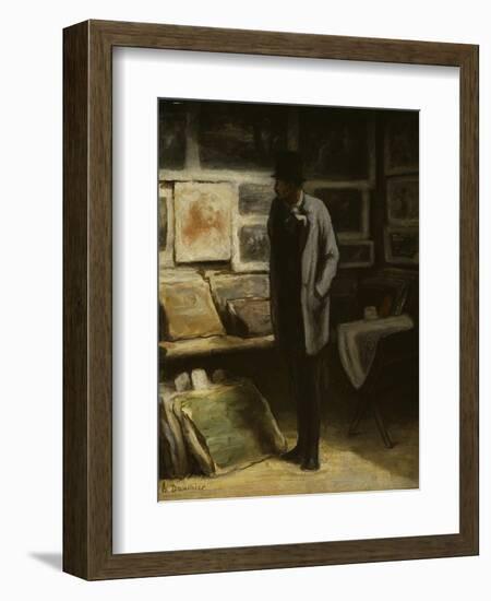 The Print Collector, C.1857-63-Honore Daumier-Framed Giclee Print