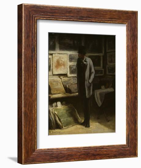 The Print Collector, C.1857-63-Honore Daumier-Framed Giclee Print