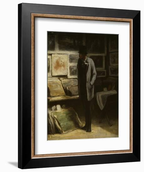 The Print Collector, C.1857-63-Honore Daumier-Framed Giclee Print