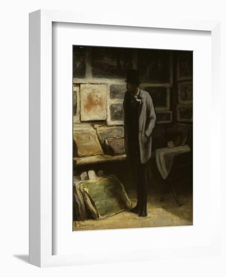 The Print Collector, C.1857-63-Honore Daumier-Framed Giclee Print