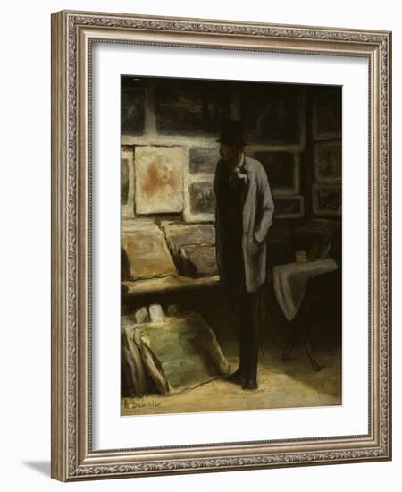 The Print Collector, C.1857-63-Honore Daumier-Framed Giclee Print