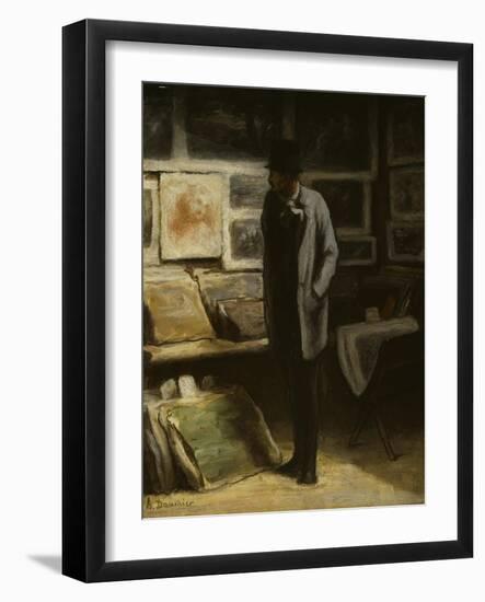 The Print Collector, C.1857-63-Honore Daumier-Framed Giclee Print