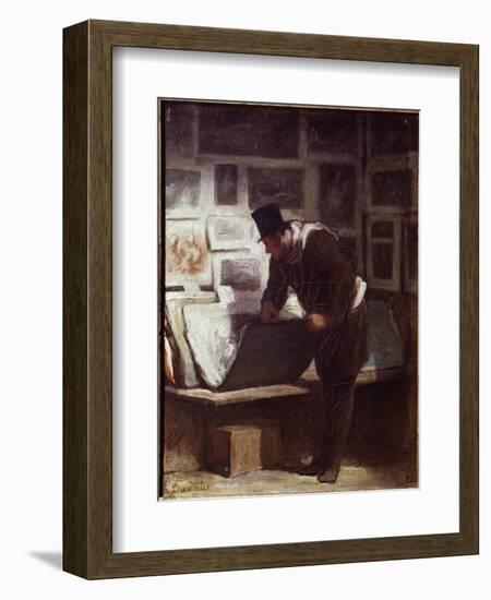 The Print Lover-Honore Daumier-Framed Giclee Print