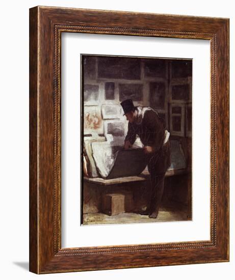 The Print Lover-Honore Daumier-Framed Giclee Print
