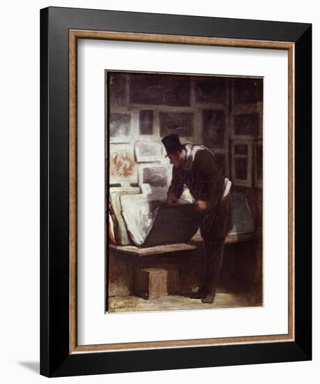 The Print Lover-Honore Daumier-Framed Giclee Print