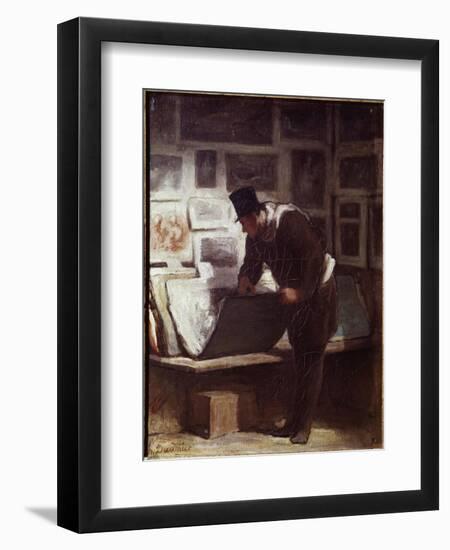 The Print Lover-Honore Daumier-Framed Giclee Print