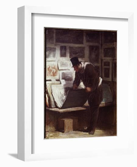 The Print Lover-Honore Daumier-Framed Giclee Print