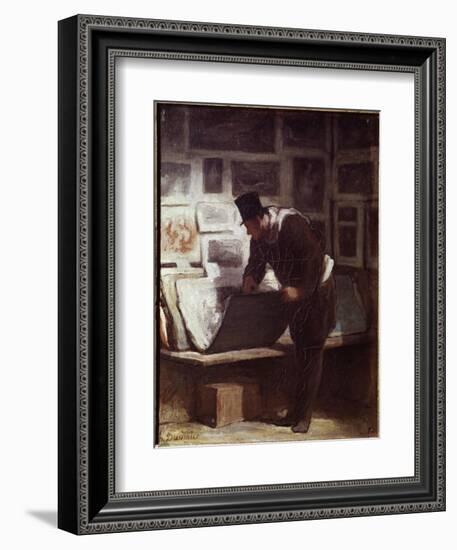 The Print Lover-Honore Daumier-Framed Giclee Print