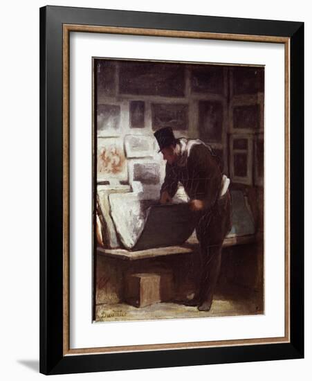 The Print Lover-Honore Daumier-Framed Giclee Print