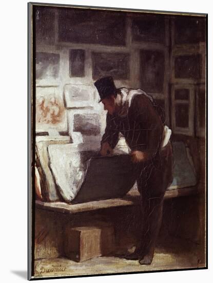 The Print Lover-Honore Daumier-Mounted Giclee Print