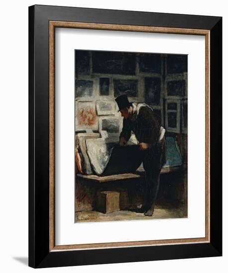 The Prints Collector-Honoré Daumier-Framed Giclee Print