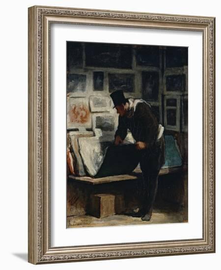 The Prints Collector-Honoré Daumier-Framed Giclee Print