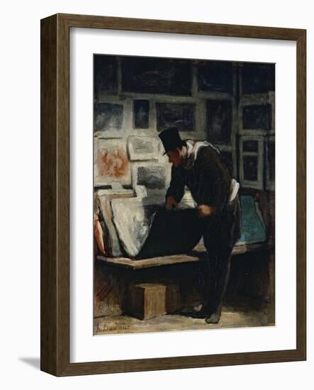 The Prints Collector-Honoré Daumier-Framed Giclee Print