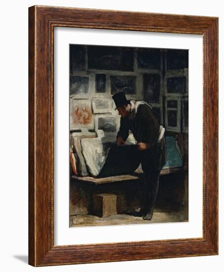 The Prints Collector-Honoré Daumier-Framed Giclee Print