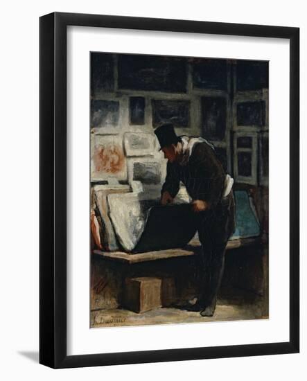 The Prints Collector-Honoré Daumier-Framed Giclee Print