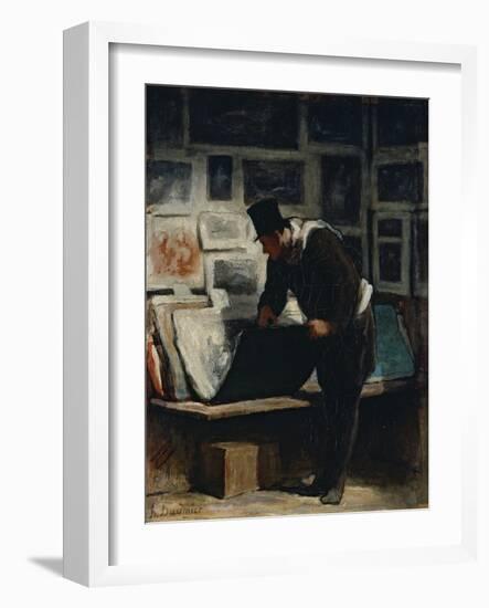 The Prints Collector-Honoré Daumier-Framed Giclee Print