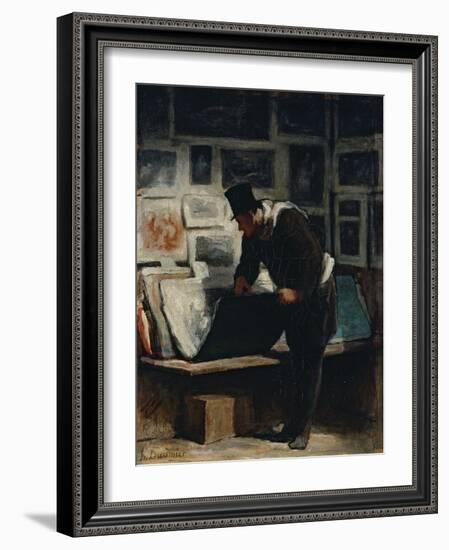 The Prints Collector-Honoré Daumier-Framed Giclee Print