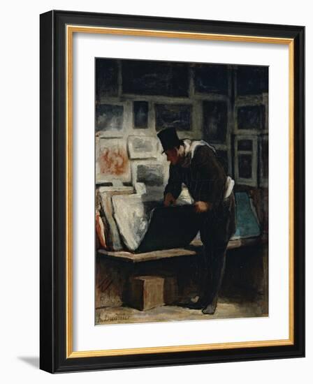 The Prints Collector-Honoré Daumier-Framed Giclee Print