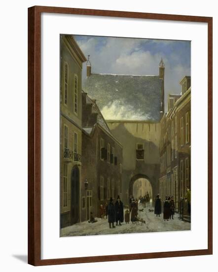 The Prison at the Hague in the Winter-Johannes Adrianus van der Drift-Framed Art Print