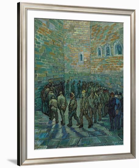 The Prison Courtyard, 1890-Vincent Van Gogh-Framed Premium Giclee Print