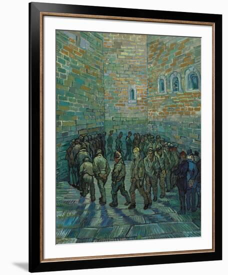 The Prison Courtyard, 1890-Vincent Van Gogh-Framed Premium Giclee Print