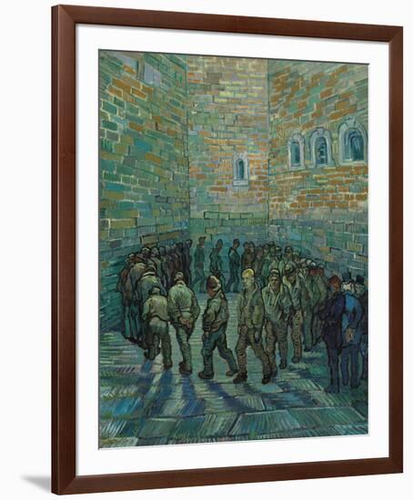 The Prison Courtyard, 1890-Vincent Van Gogh-Framed Premium Giclee Print