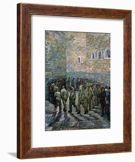 The Prison Courtyard, 1890-Vincent van Gogh-Framed Giclee Print