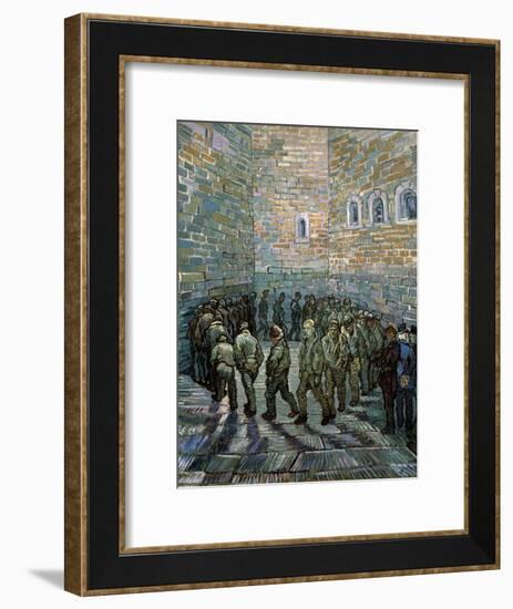 The Prison Courtyard, 1890-Vincent van Gogh-Framed Giclee Print