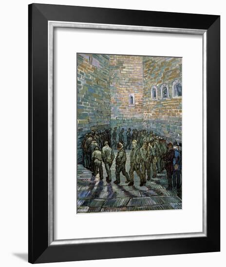 The Prison Courtyard, 1890-Vincent van Gogh-Framed Giclee Print