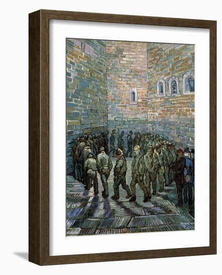 The Prison Courtyard, 1890-Vincent van Gogh-Framed Giclee Print