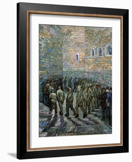 The Prison Courtyard, 1890-Vincent van Gogh-Framed Giclee Print