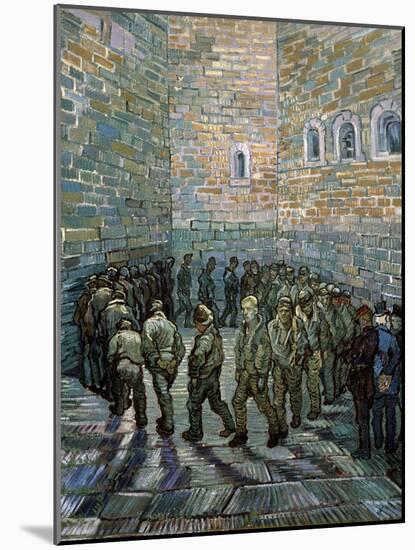 The Prison Courtyard, 1890-Vincent van Gogh-Mounted Giclee Print