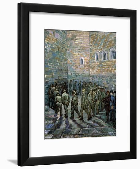 The Prison Courtyard, 1890-Vincent van Gogh-Framed Giclee Print