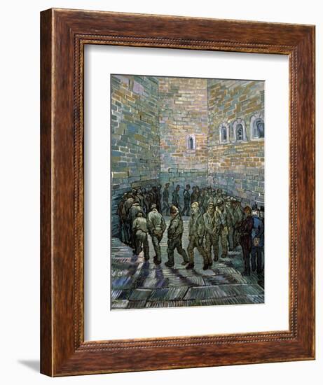 The Prison Courtyard, 1890-Vincent van Gogh-Framed Giclee Print