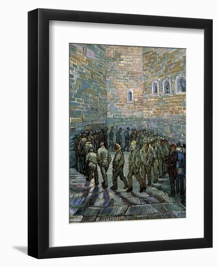 The Prison Courtyard, 1890-Vincent van Gogh-Framed Giclee Print