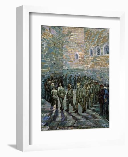 The Prison Courtyard, 1890-Vincent van Gogh-Framed Giclee Print