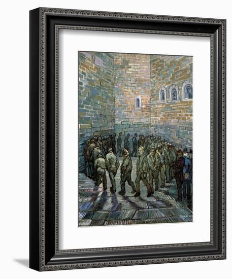 The Prison Courtyard, 1890-Vincent van Gogh-Framed Giclee Print