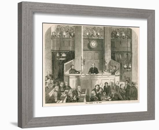 The Prisoner in the Dock, the Old Bailey-null-Framed Giclee Print